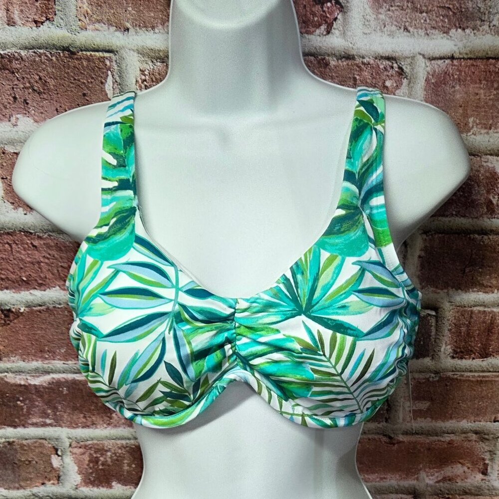 Shade & Shore Green Leaf Bikini Top